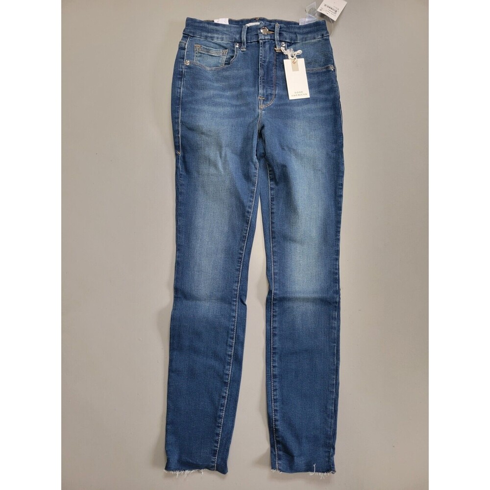 Good American Womens Good Waist Crop Raw Edge Skinny Jeans Size 0/25 NWT
